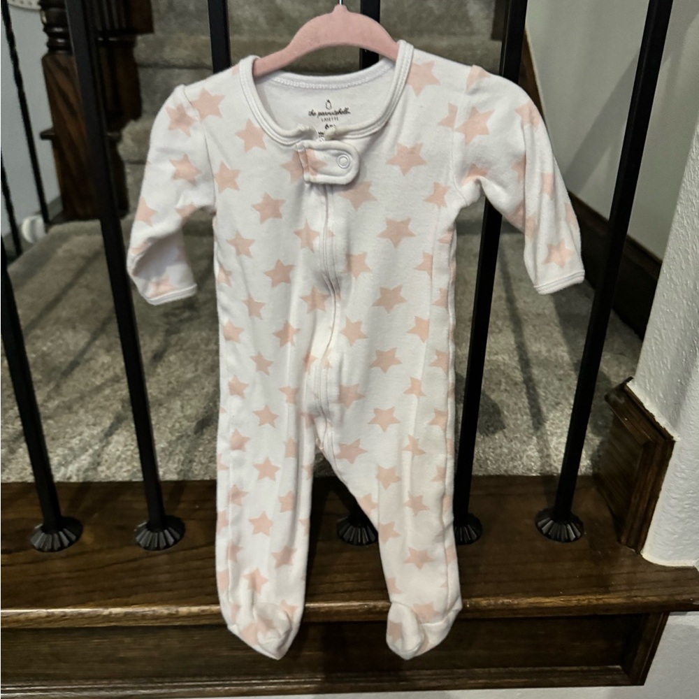 The Peanutshell Zippered Footie Baby Girl